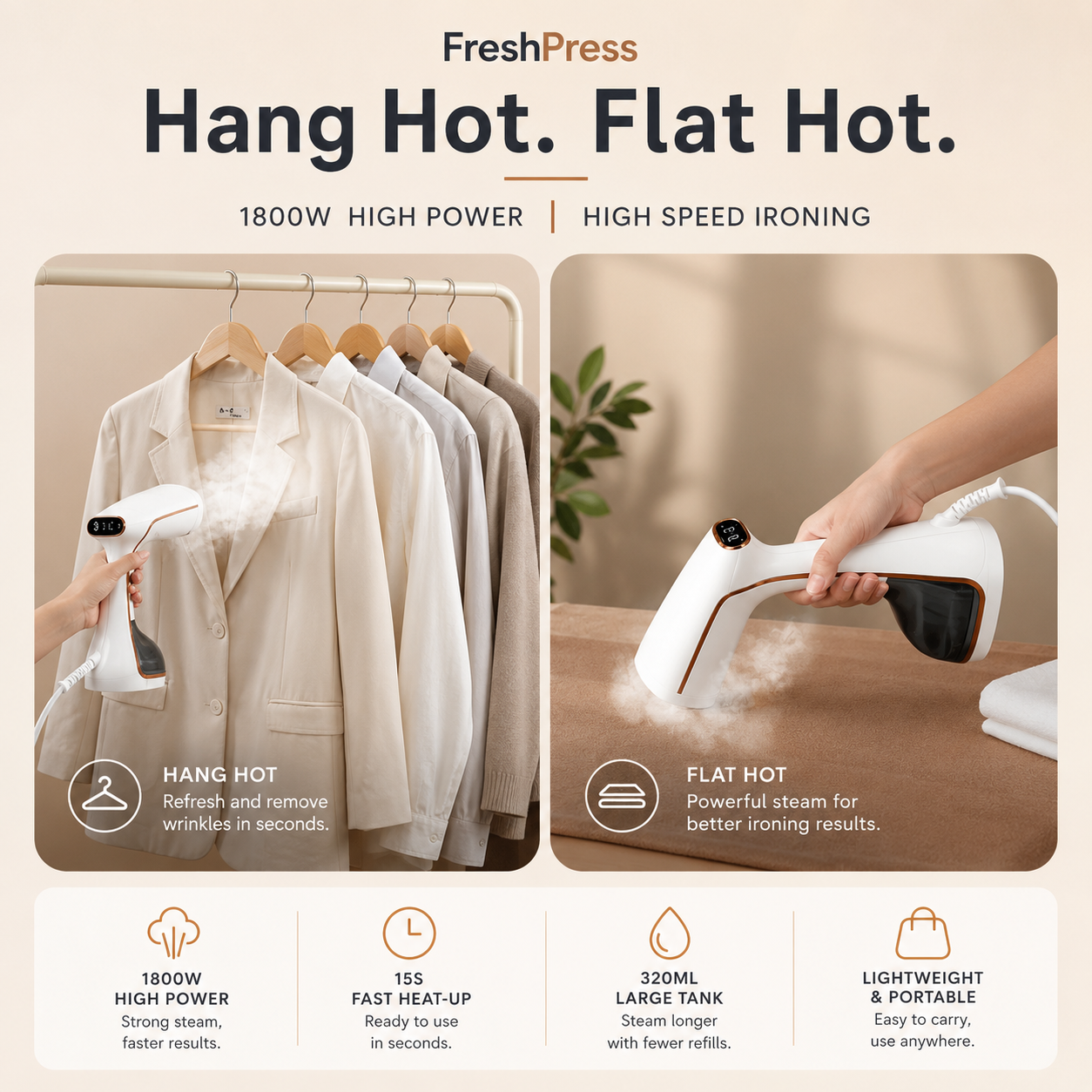 FreshPress™ TurboSteam Handheld Steamer